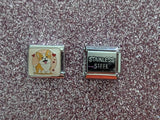 Stainless Steel Corgi Italian Charm