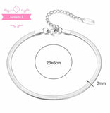 Stainless Steel Herringbone Anklet