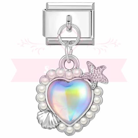 Stainless Steel Heart Hanging Italian Charm