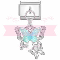 Stainless Steel Butterfly Hanging Italian Charm