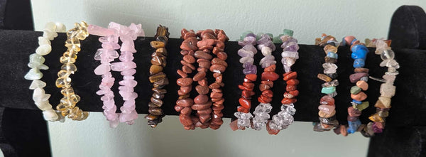 Natural Stone Chip Bracelet - 7 options