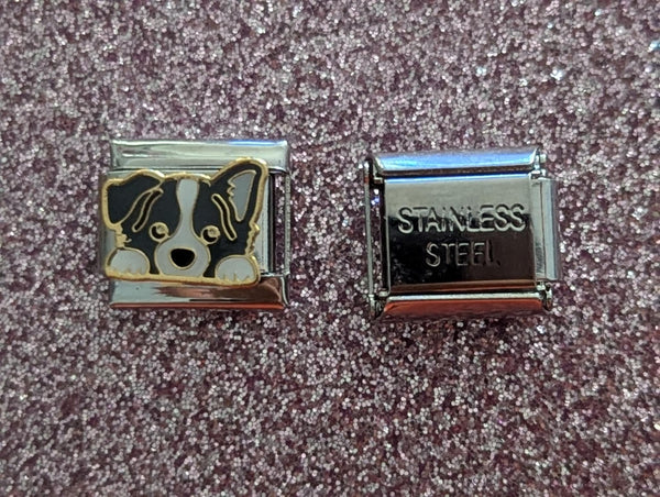 Stainless Steel Sheepdog Italian Charm