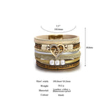 Fashion Multilayer Live Every Moment Leather Bracelet - 4 Colours