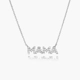 925 Sterling Silver CZ MAMA Necklace - 2 Colours