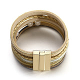 Fashion Multilayer Live Every Moment Leather Bracelet - 4 Colours