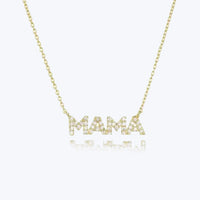 925 Sterling Silver CZ MAMA Necklace - 2 Colours