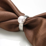 Stainless Steel Simulated-Pearl Ring - 4 Options