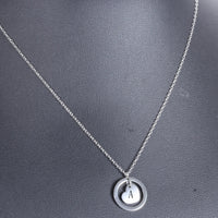 Stainless Steel Heart/Circle Initial Necklace - 27 Options