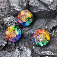 Round Swirl Orgonite Pendant Necklace