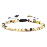 4mm Natural Stone Bead Adjustable Bracelet - 17 Options
