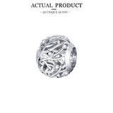 925 Sterling Silver Openwork CZ Round Charm
