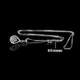 925 Sterling Silver CZ Tear Drop Necklace - 2 Chain Lengths