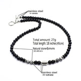 Stainless Steel/Natural Stone Necklace - 3 Options