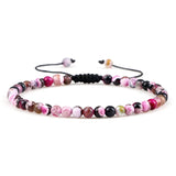 4mm Natural Stone Bead Adjustable Bracelet - 17 Options