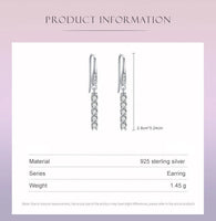 925 Sterling Silver Sparkling CZ Drop Earrings