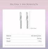 925 Sterling Silver Sparkling CZ Drop Earrings