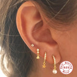 925 Sterling Silver CZ Pearl Earrings - 5 Options