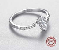 925 Sterling Silver Trapezoidal CZ Ring