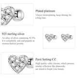 925 Sterling Silver Small Ball Back CZ Studs - 7 Options