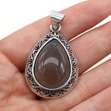 Fashion Water Drop Natural Stone Pendant - 16 Options