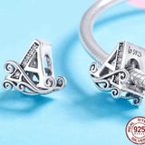 925 Sterling Silver Vintage Style Letter Charm