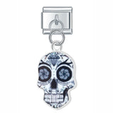 Stainless Steel Candy Skull Italian Charm - 12 Options