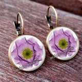 Red Poppy Flower Hanging Earrings - 28 Designs