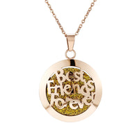 Stainless Steel Rose Gold Aromatherapy Necklace - 28 Options
