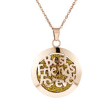 Stainless Steel Rose Gold Aromatherapy Necklace - 28 Options