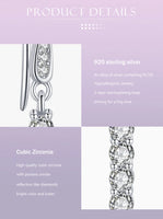 925 Sterling Silver Sparkling CZ Drop Earrings