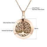 Stainless Steel Rose Gold Aromatherapy Necklace - 28 Options