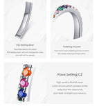925 Sterling Silver Stackable Slim Eternity Ring - 4 Options