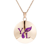 Stainless Steel Rose Gold Aromatherapy Necklace - 28 Options