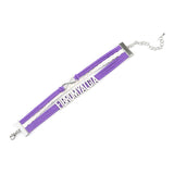 Infinity FIBROMYALGIA Awareness Leather Bracelet - 2 Options