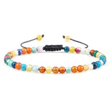 4mm Natural Stone Bead Adjustable Bracelet - 17 Options