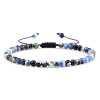 4mm Natural Stone Bead Adjustable Bracelet - 17 Options