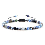 4mm Natural Stone Bead Adjustable Bracelet - 17 Options