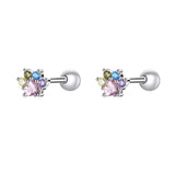 925 Sterling Silver Small Ball Back CZ Studs - 7 Options