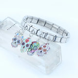 Stainless Steel Candy Skull Italian Charm - 12 Options