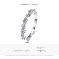 925 Sterling Silver Stackable Geometric Cubic Zirconia Ring