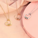 Personalized Name Heart Necklace - 3 Colours - Up to 4 Names