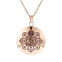 Stainless Steel Rose Gold Aromatherapy Necklace - 28 Options