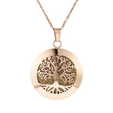 Stainless Steel Rose Gold Aromatherapy Necklace - 28 Options