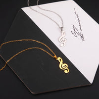 Stainless Steel Music Themed Necklace