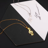Stainless Steel Music Themed Necklace