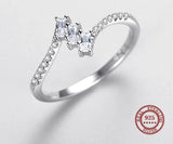 925 Sterling Silver Trapezoidal CZ Ring