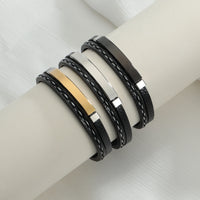 Personalized PU Leather Bracelet - 2 Colours