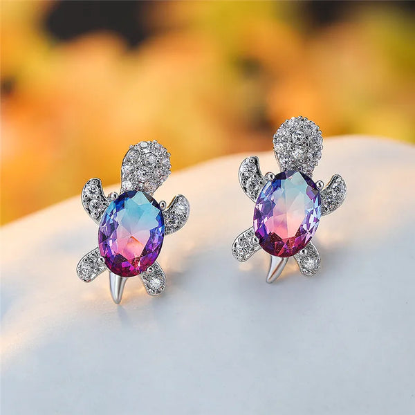 Fashion CZ Turtle Earrings - 31 Options