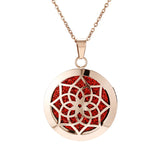 Stainless Steel Rose Gold Aromatherapy Necklace - 28 Options