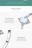 925 Sterling Silver Opal Crown Ring